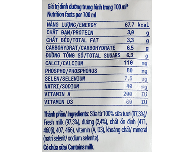 Thành phần dinh dưỡng