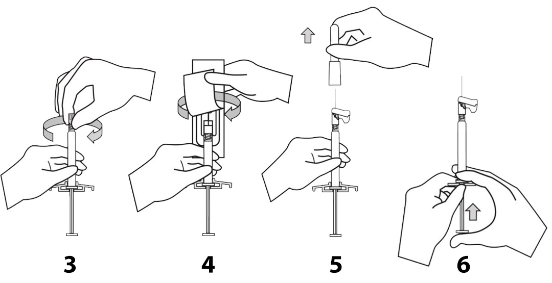 Thao tác sử dụng ống tiêm Invega Sustenna