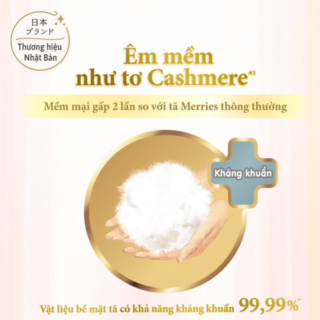 Tã quần Merries First Premium size XXL 24 miếng (15 - 25 kg) - Bề mặt