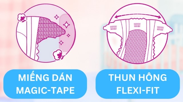 Tã dán Bobby size M 76 miếng (6 - 11 kg) - Thiết kế