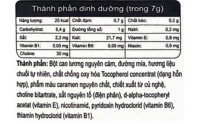 Bánh ăn dặm Gerber Puffs vị chuối lon 42g (từ 8 tháng) - Thành phần
