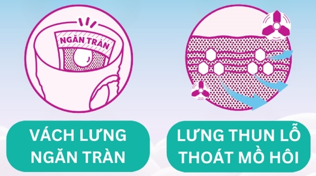 Tã quần Bobby size XXL 60 miếng (15 - 25 kg) - Thiết kế