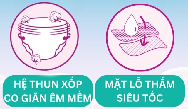 Tã quần Bobby size XXXL 31 miếng (20 - 35 kg) - Thiết kế